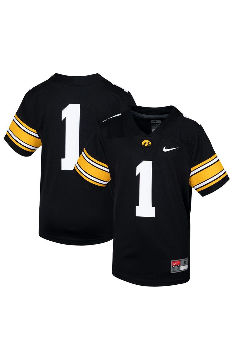 Nike Youth Nike #1 Black Iowa Hawkeyes Untouchable Football Jersey, Main, color,