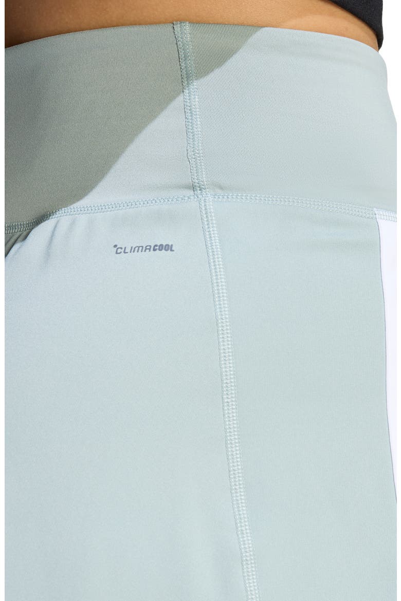 3-Stripes Climacool Skort, Alternate, color, WONDER SAGE/ WHITE