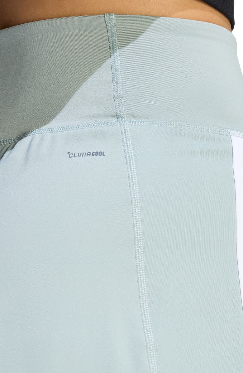 adidas 3-Stripes Climacool Skort, Alternate, color, Wonder Sage/ White
