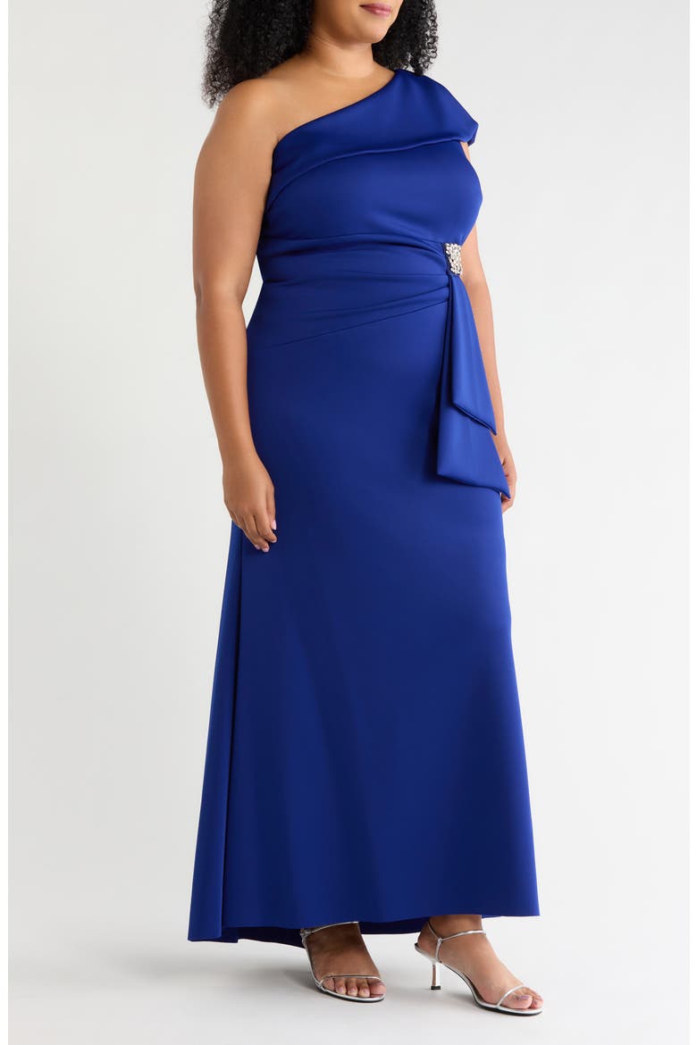 One-Shoulder Gown, Alternate, color, ROYAL