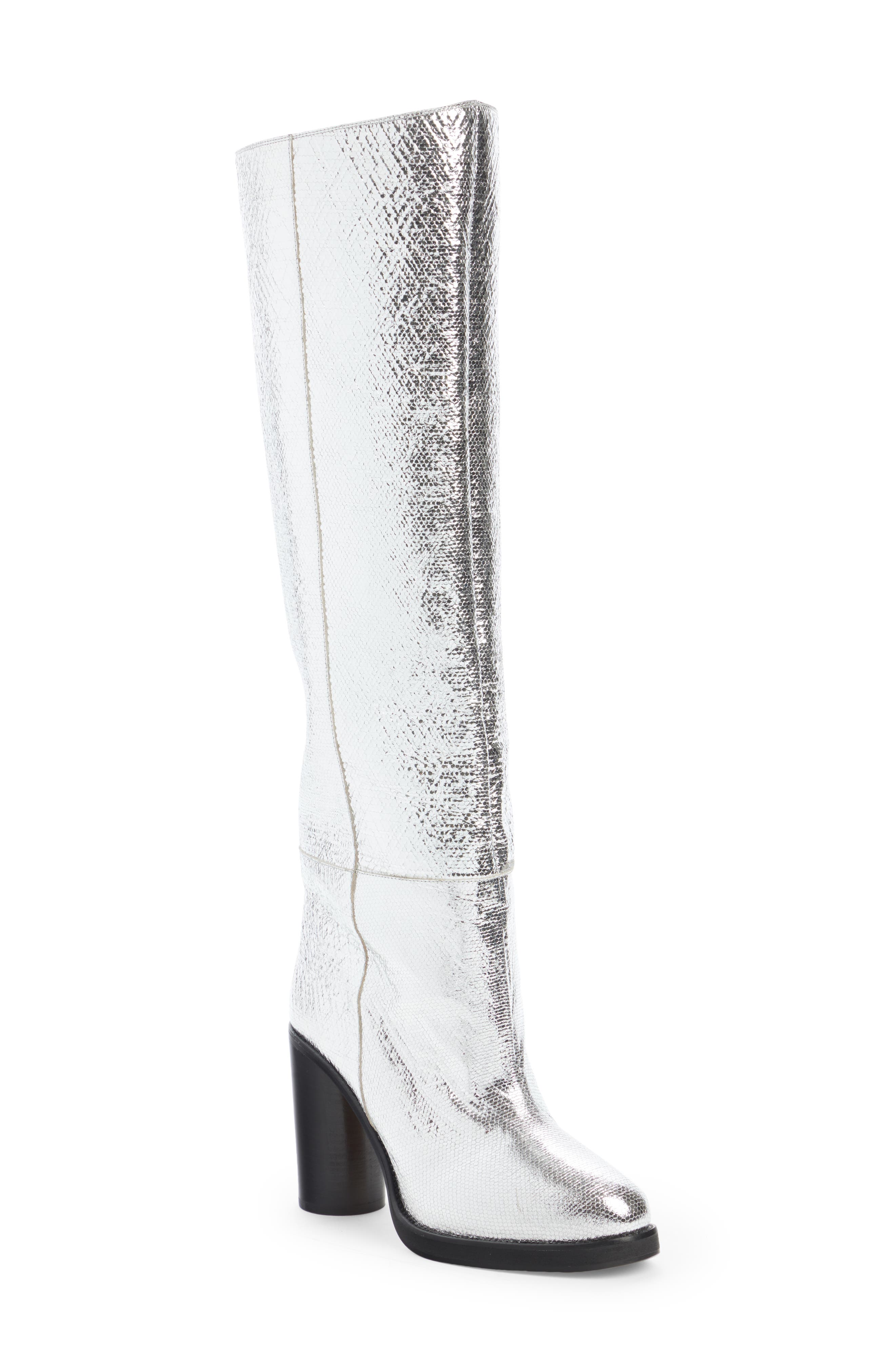Isabel Marant Lylene Metallic Tall Boot, Main, color, 
