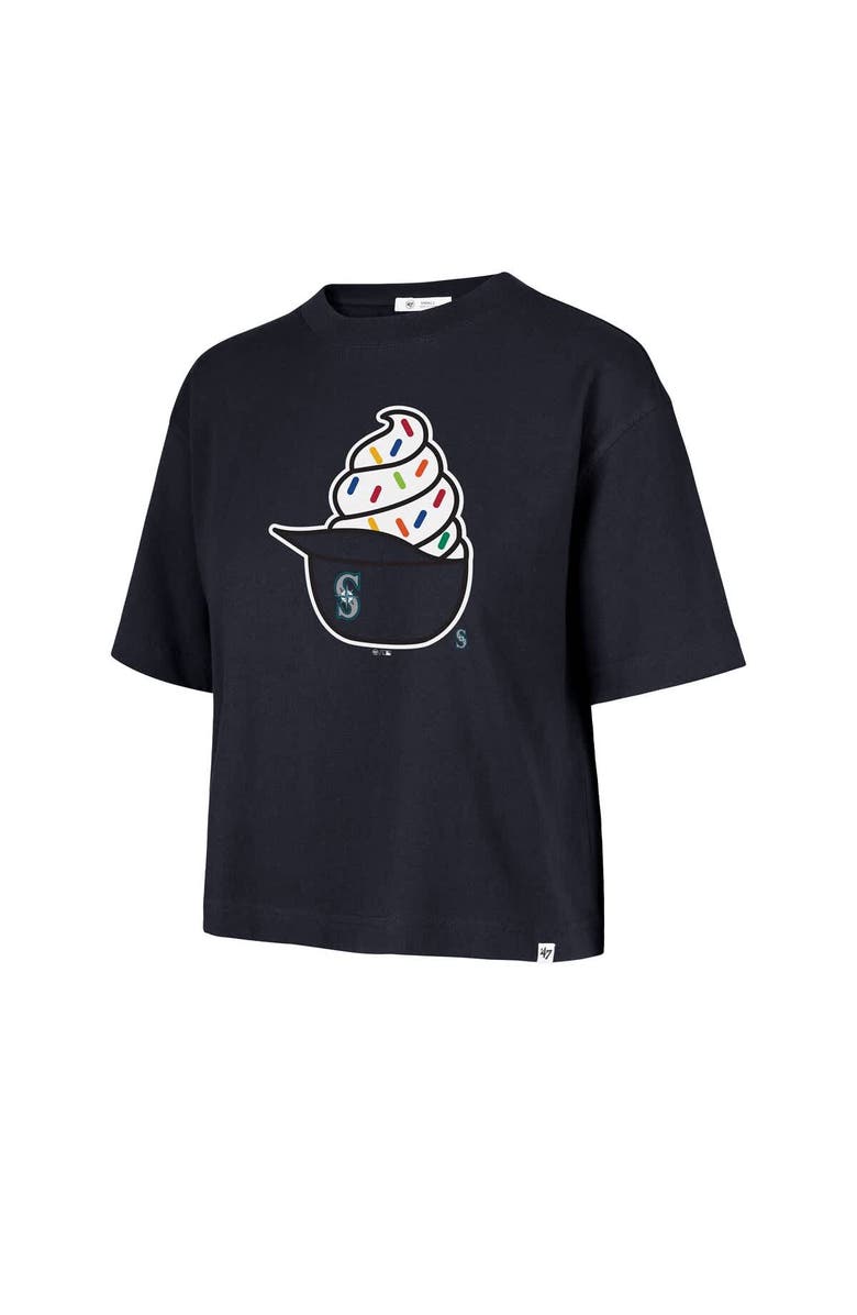 '47 Women's '47 Navy Seattle Mariners Ice Cream Helmet T-Shirt, Alternate, color, Navy
