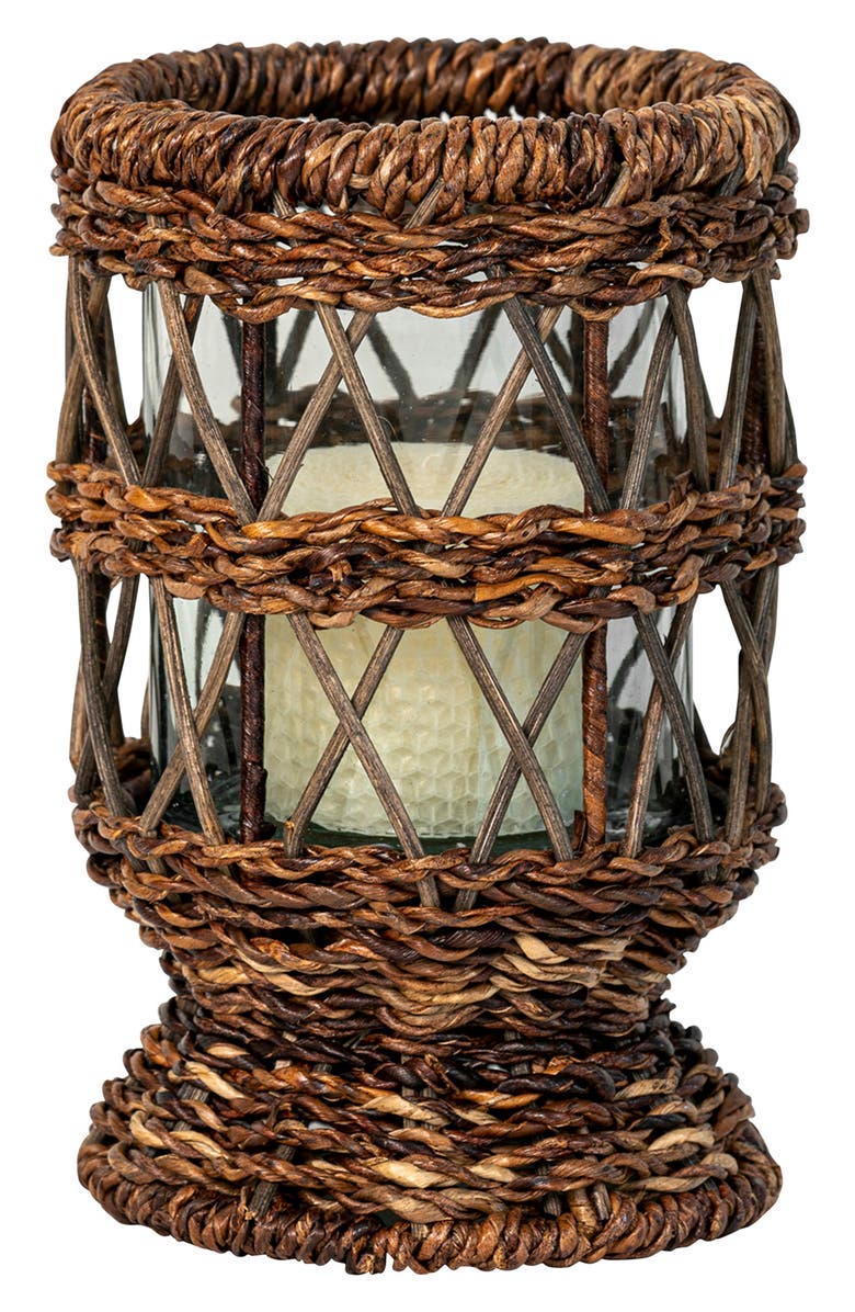 Juliska Devon Willow Medium Hurricane Vase, Alternate, color, Brown