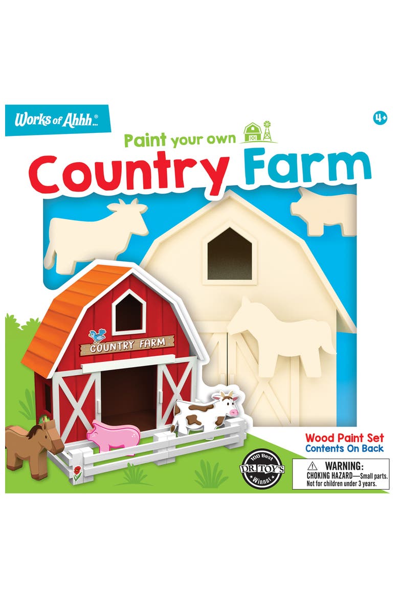 Country Farm Wood Wood Craft Kit, Main, color, Multicolor