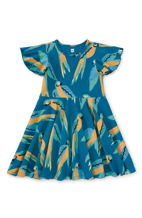 Flutter Sleeve Twirl Dress