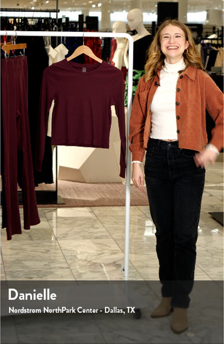 SuperForm<sup>™</sup> Rib Long Sleeve Crop Top, sales video thumbnail