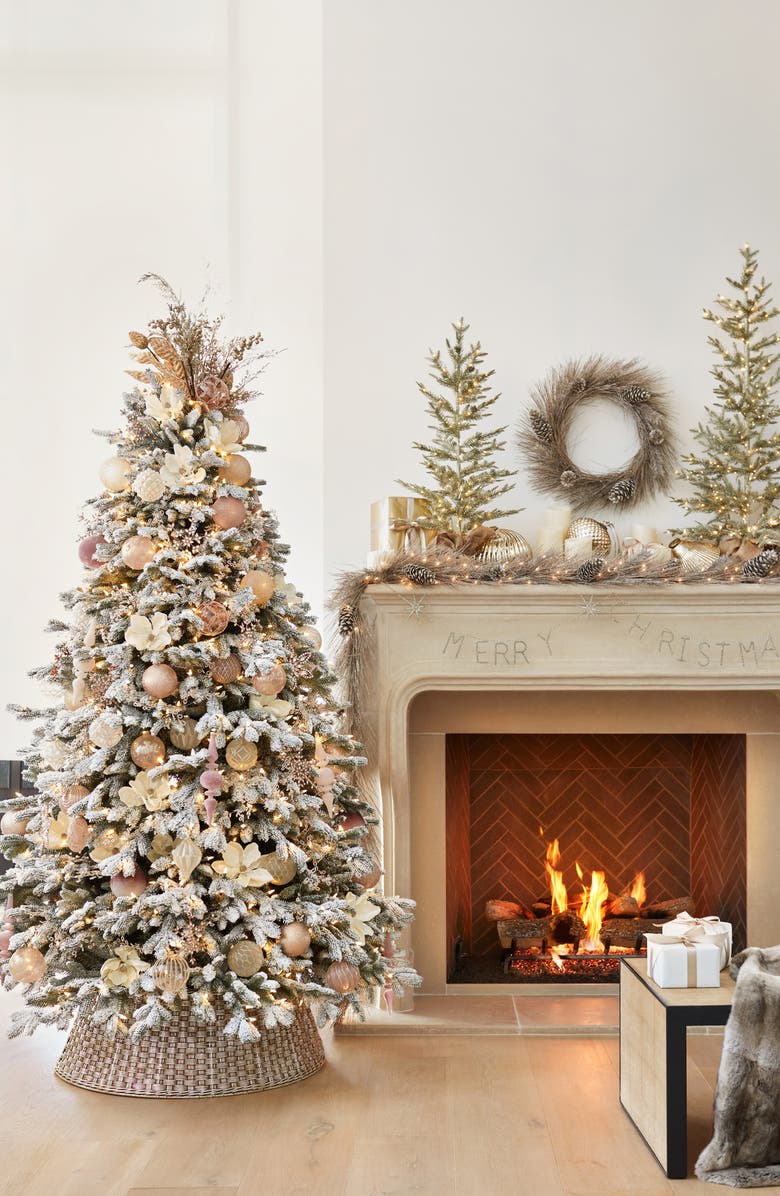 Balsam Hill Frosted Fraser Fir<sup>®</sup> Pre-Lit Artificial Tree, Alternate, color, Led Clear
