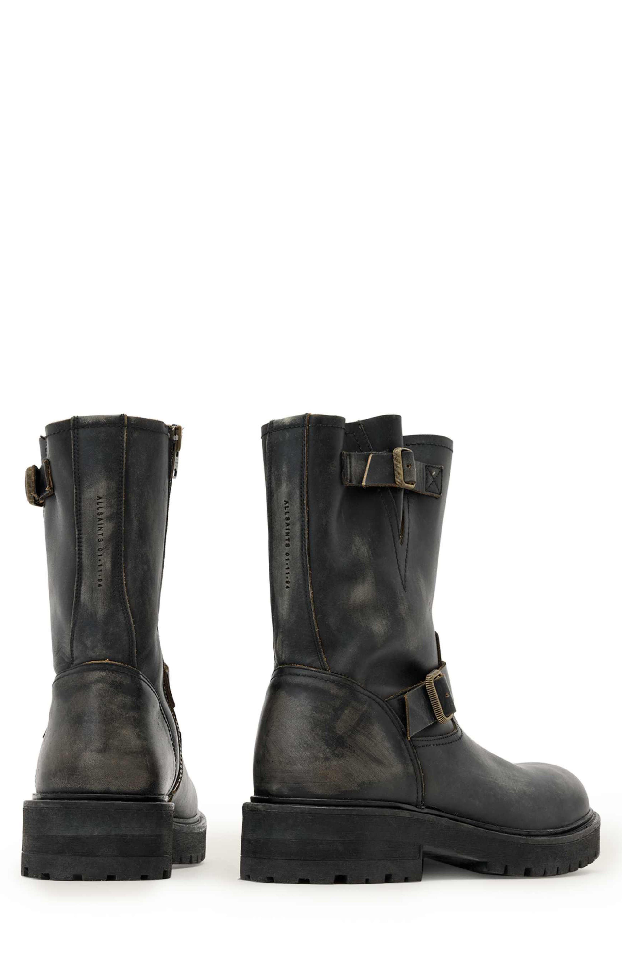 AllSaints Tait Engineer Boot, Alternate, color, Dark Brown