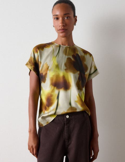 Floral Stem Viscose Blouse