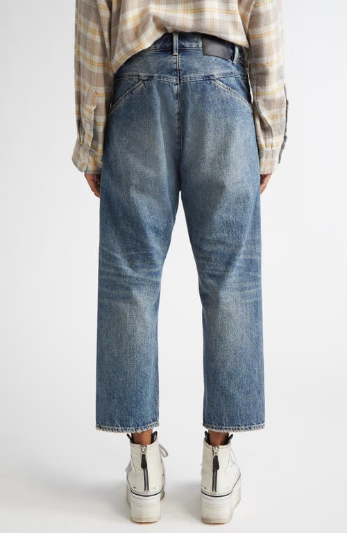 R13 Exene Crop Straight Leg Jeans In Barter Indigo