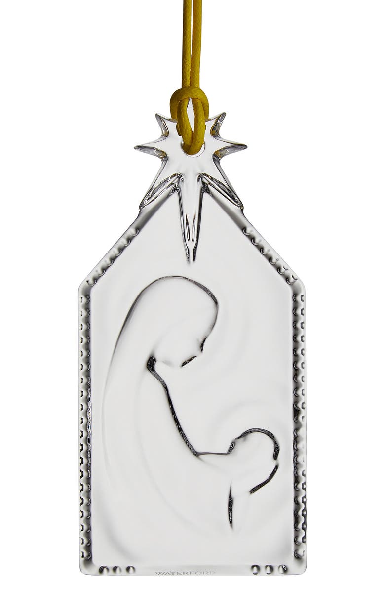 Waterford Nativity Crystal Ornament, Main, color,