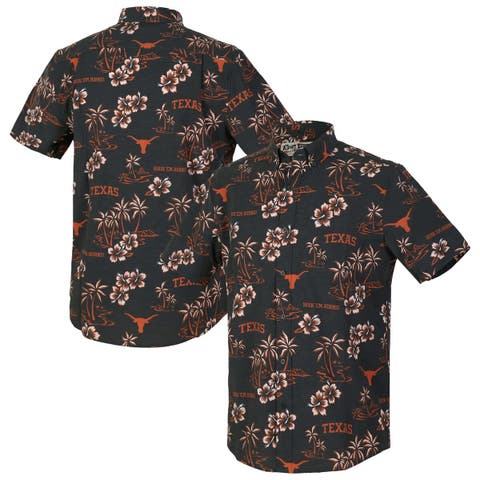 Men
s Reyn Spooner Black Texas Longhorns Kekai Classic Tri-Blend Button-Down Shirt