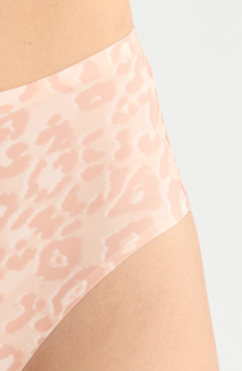 Chantelle Lingerie Softstretch High Waist Thong, Alternate, color, Leo Blush