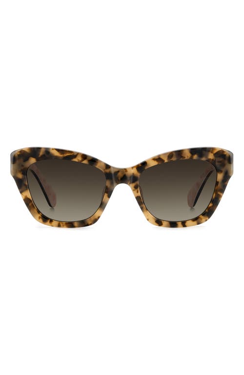 Kate Spade New York Daina 51mm Gradient Cat Eye Sunglasses In Havana/brown Sf
