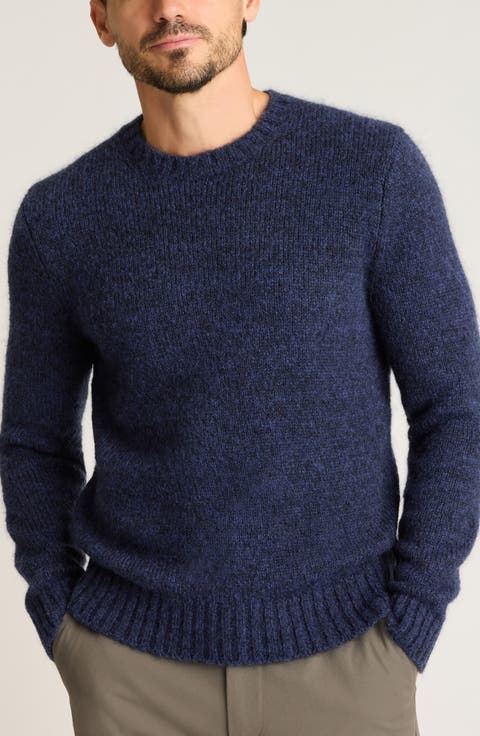 Luxe Mohair & Wool Blend Crewneck Sweater