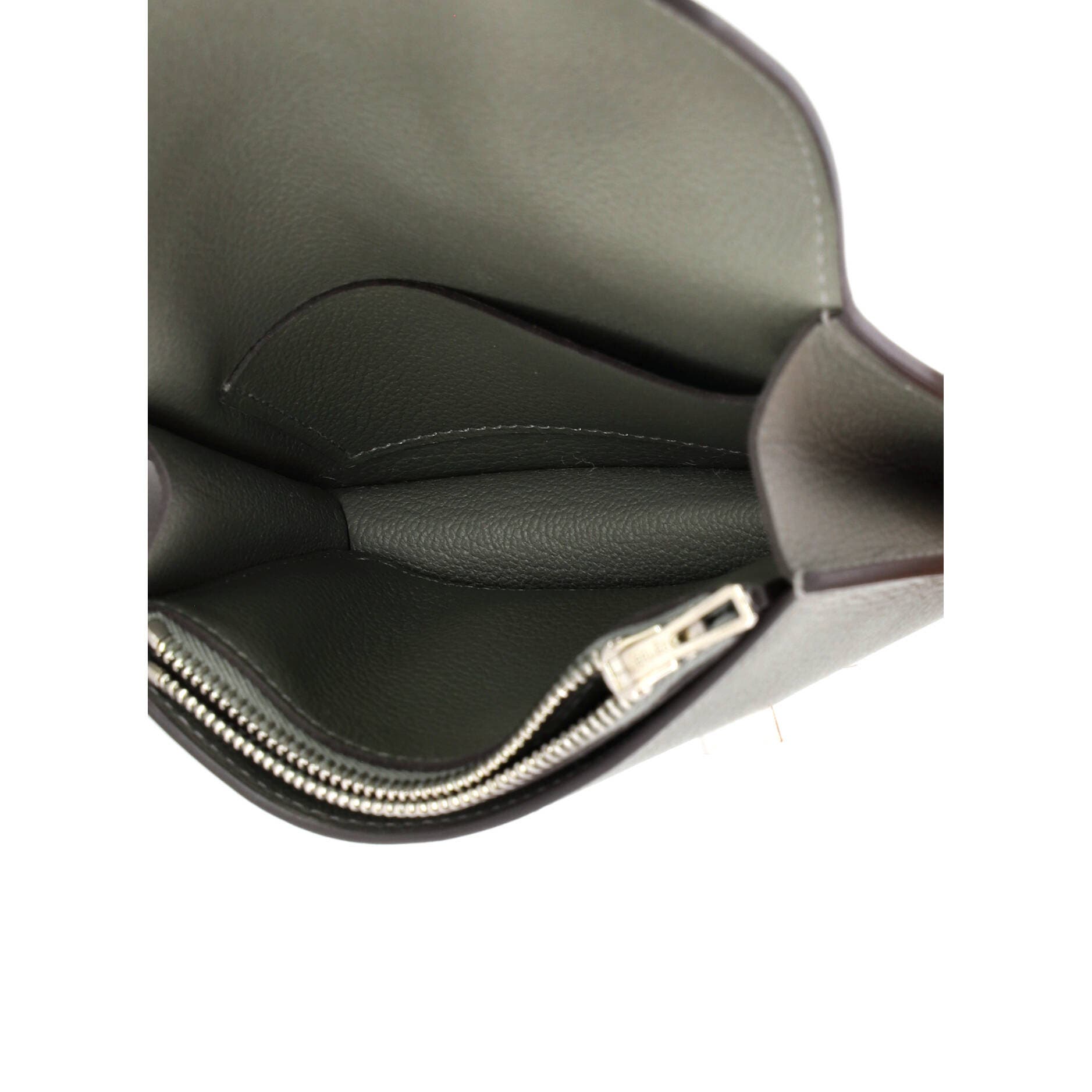 Pre-Owned Hermes Constance Slim Wallet Evercolor, Alternate, color, Gris Asphalte