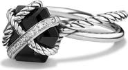 David Yurman Cable Wrap Ring with Semiprecious Stone and Diamonds