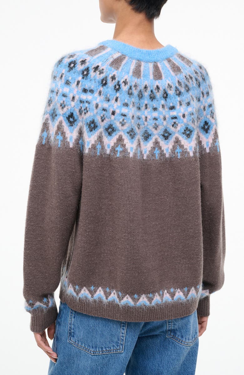 STAUD Zane Fair Isle Wool Blend Sweater, Alternate, color, 