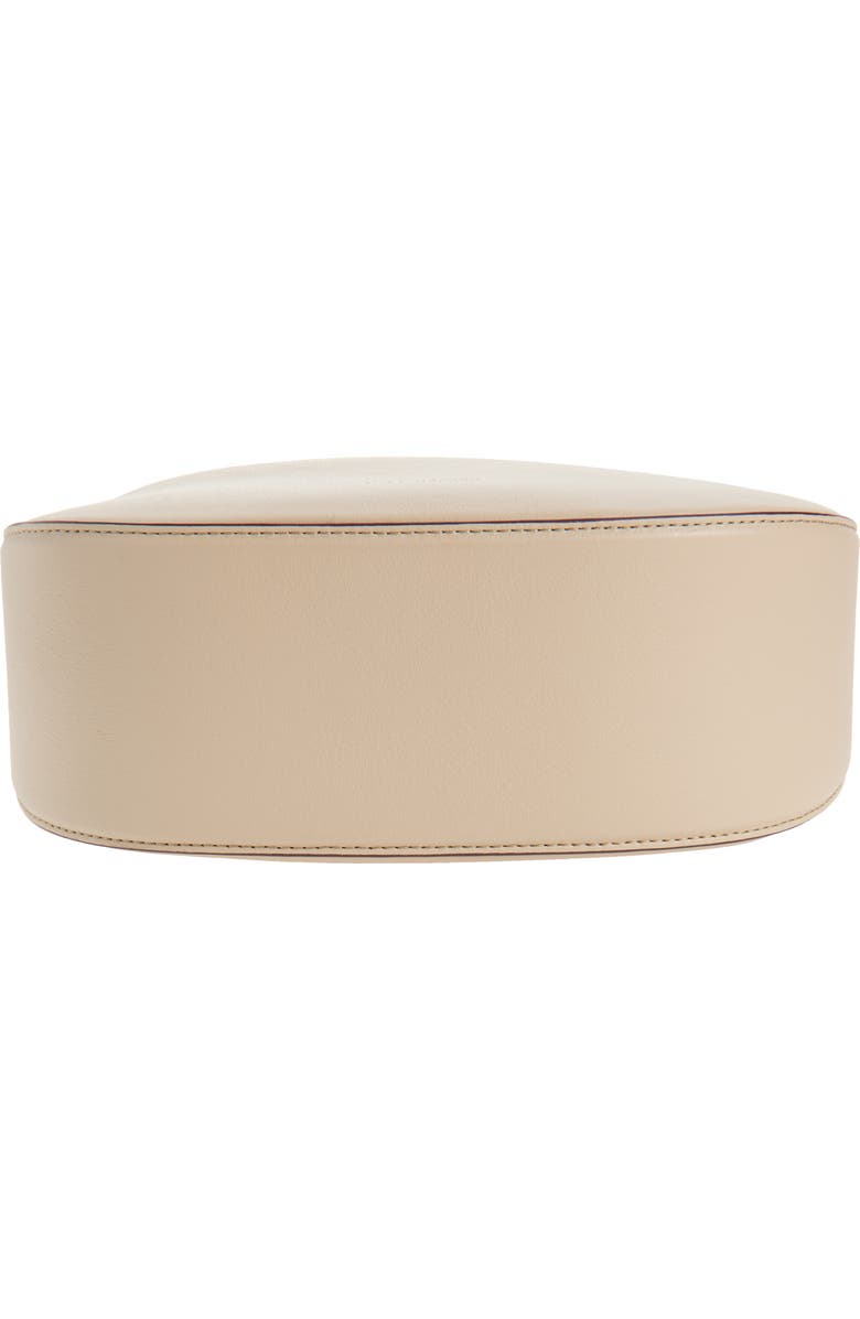 Strathberry Mini Crescent Moon Leather Shoulder Bag, Alternate, color, Oat