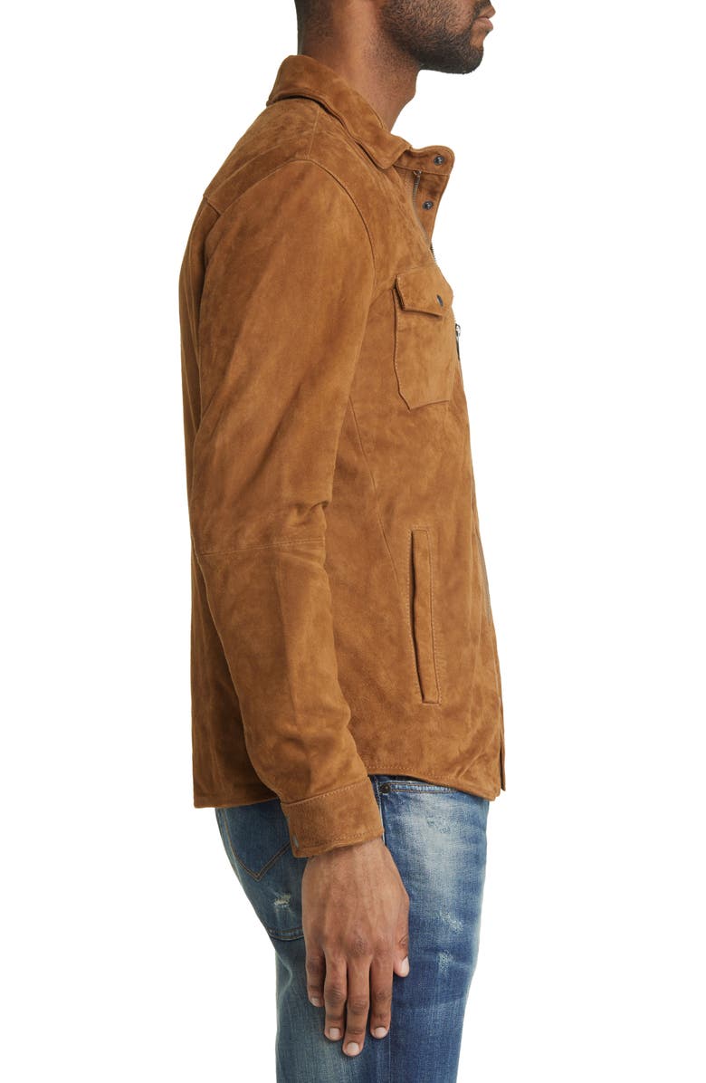 John Varvatos Star USA Shilo Suede Shirt Jacket, Alternate, color,