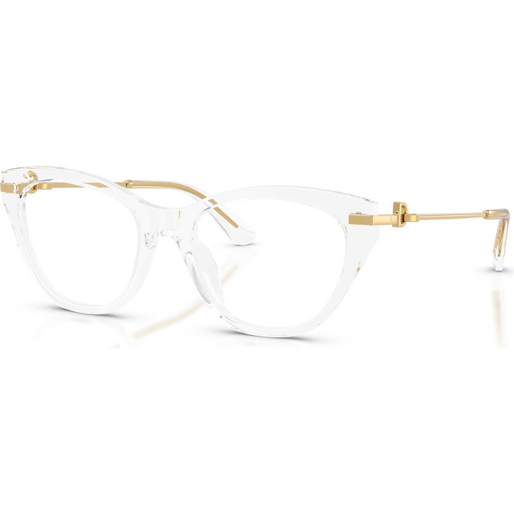 Dolce & Gabbana Dolce&gabbana 51mm Butterfly Optical Glasses In Transparent