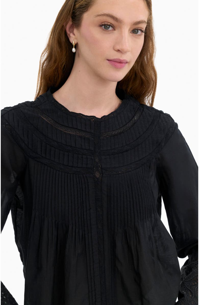 Rebecca Taylor Sabine Blouse, Alternate, color, Jet Black