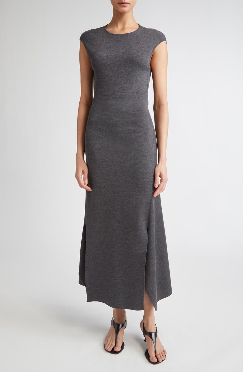 FFORME Clara Merino Wool Blend Knit Midi Dress, Main, color, Mid Grey Melange