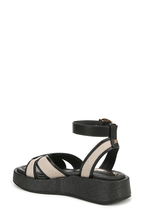 Shop Sam Edelman Nylie Woven Wedge Platform Sandal In Natural/black