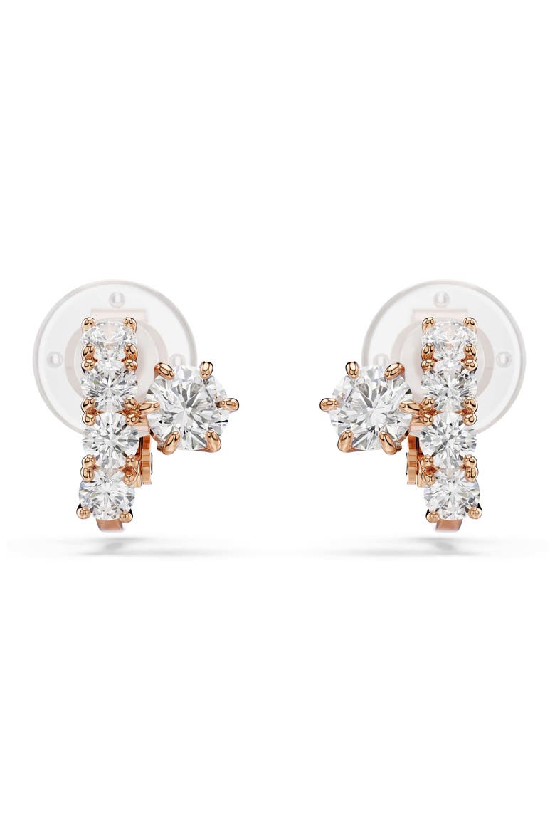 Matrix Clip-On Earrings, Alternate, color, WHITE ROSE GOLD