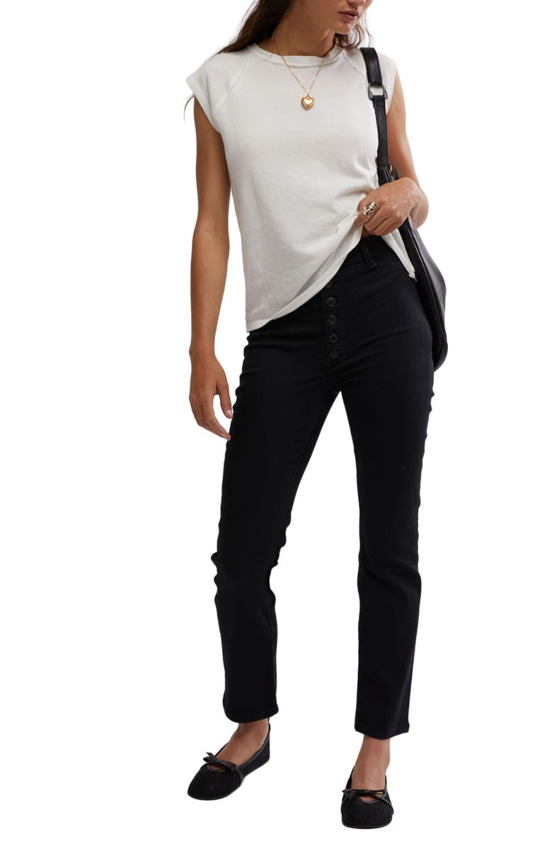 Free People Aura High Waist Slim Cigarette Jeans, Alternate, color, 