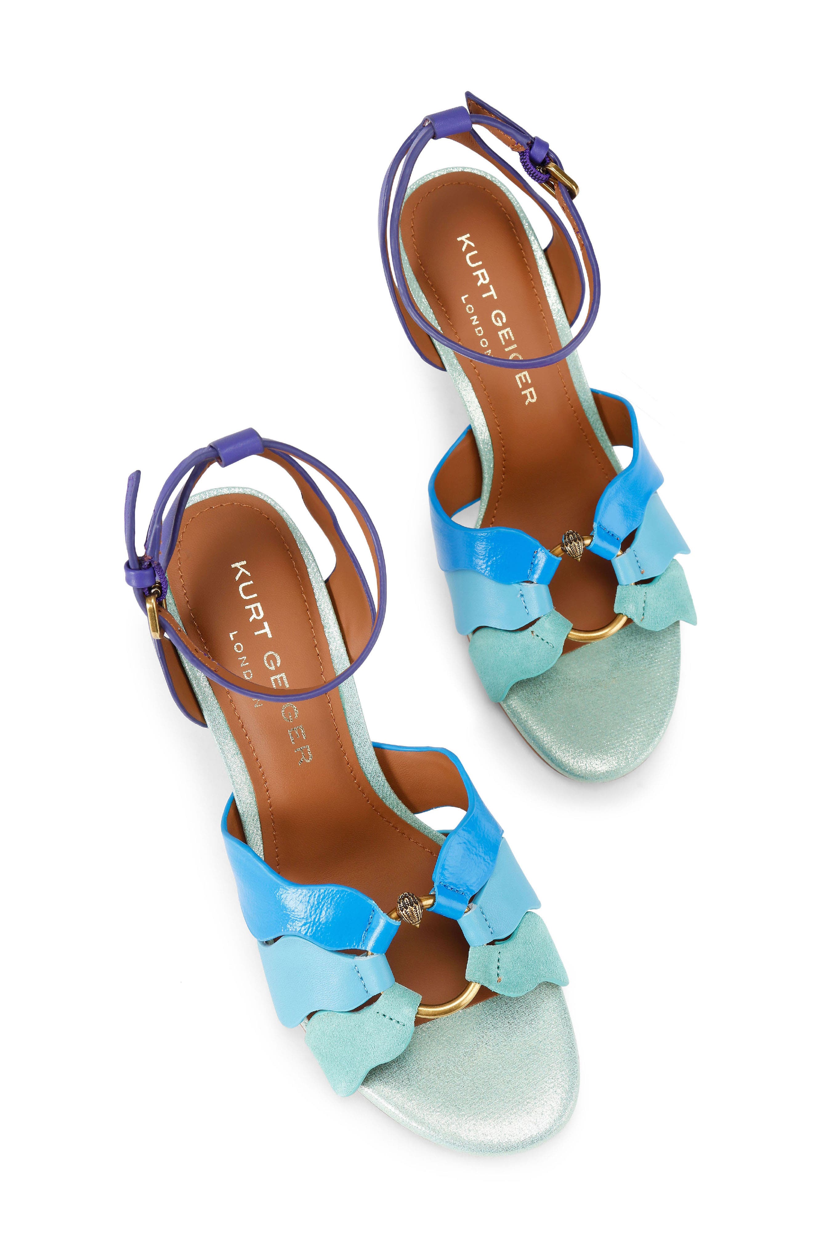 Kurt Geiger London Sun Wave Ankle Strap Sandal, Alternate, color, 