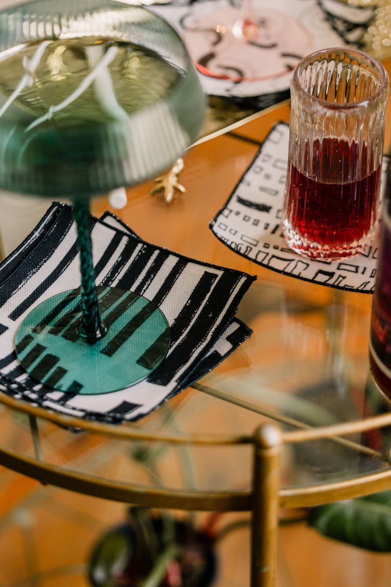 Marguerite in Clairvoyant 5" x 5" Cocktail Napkin - Set of 4, Alternate, color, Blue
