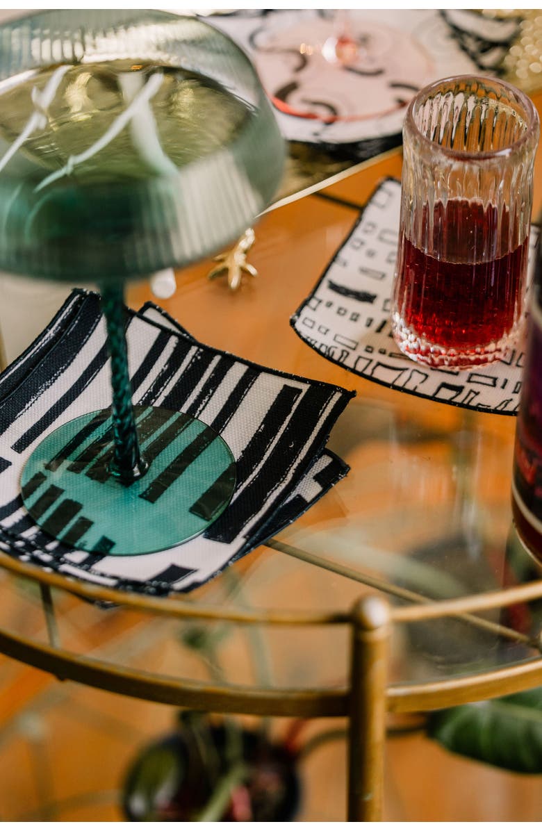 at300nelson Marguerite in Clairvoyant 5" x 5" Cocktail Napkin - Set of 4, Alternate, color, Blue