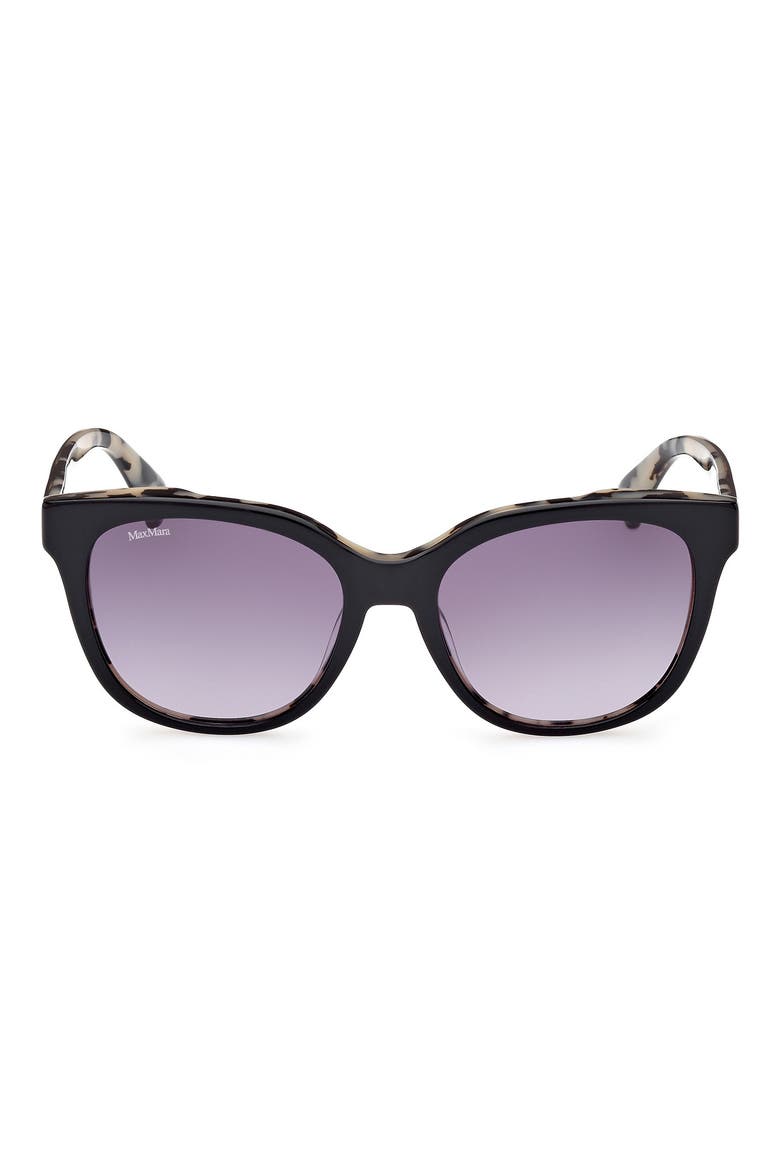 54mm Gradient Geometric Sunglasses, Main, color, BLACK/ OTHER / GRADIENT SMOKE