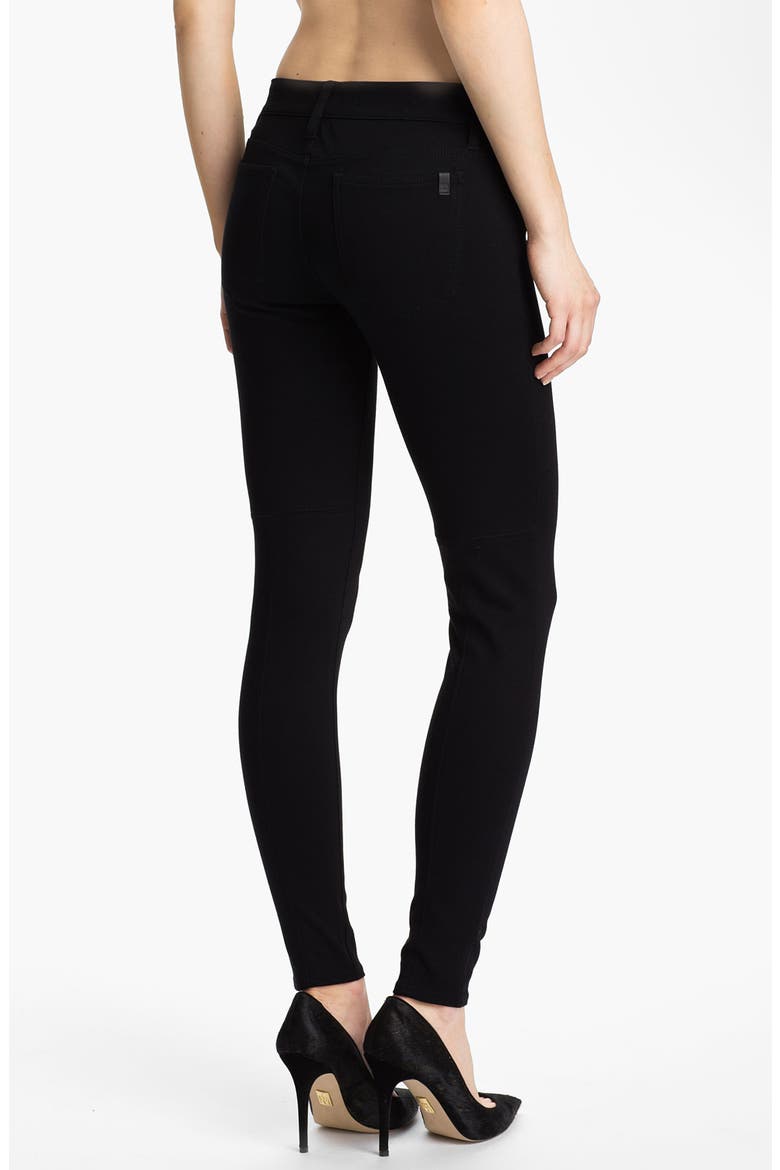 Skinny Ponte Knit Pants, Alternate, color, BLACK