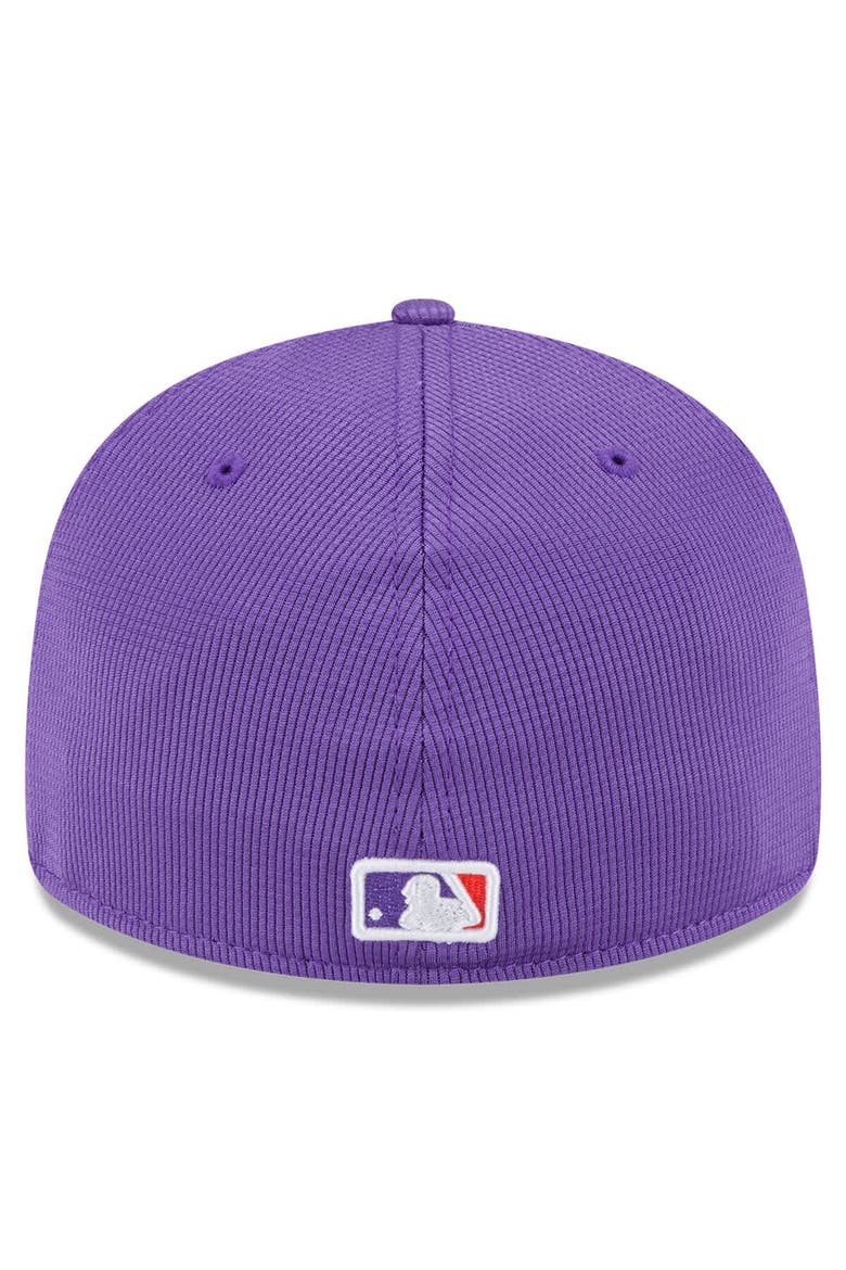 Men's New Era Purple Colorado Rockies 2025 City Connect Batting Practice Low Profile 59FIFTY Fitted Hat, Alternate, color, Purple