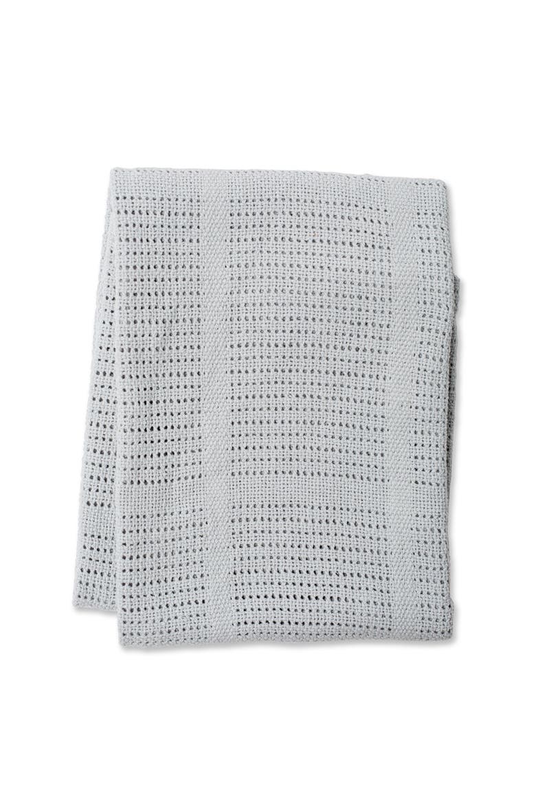 Knitted Cellular Blanket, Alternate, color, Grey