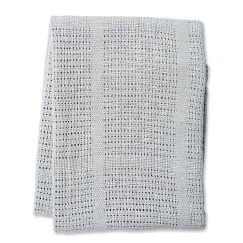 Lulujo Knitted Cellular Blanket In Grey