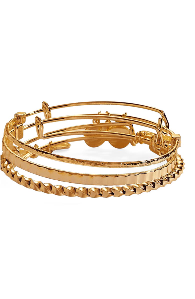 Alex and Ani Set of 3 Delicate Bangle Bracelets, Main, color, 
