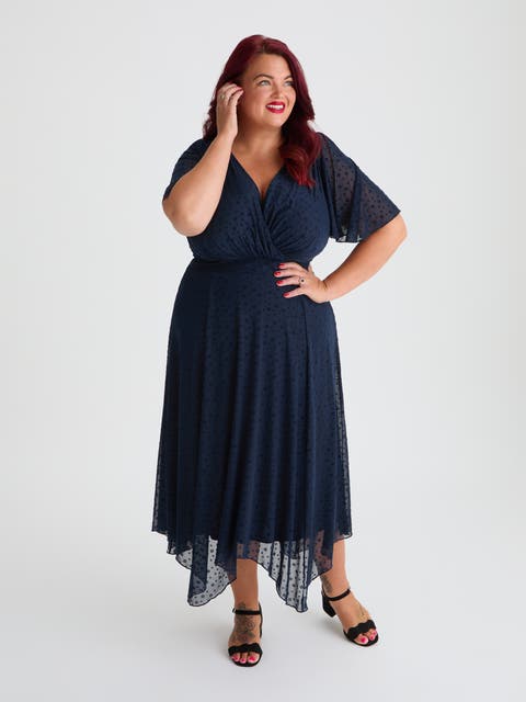 Julie Vintage Flock Dress