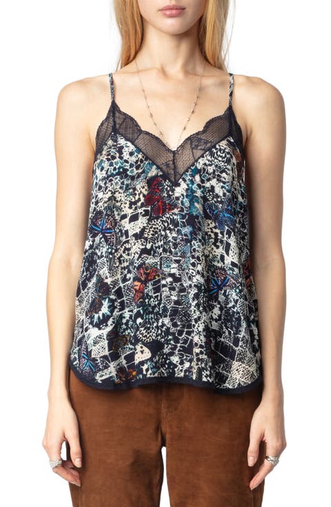 Christy Soft Butterflies Lace Trim Camisole