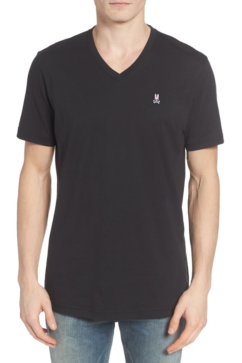V-Neck T-Shirt, Main, color, BLACK