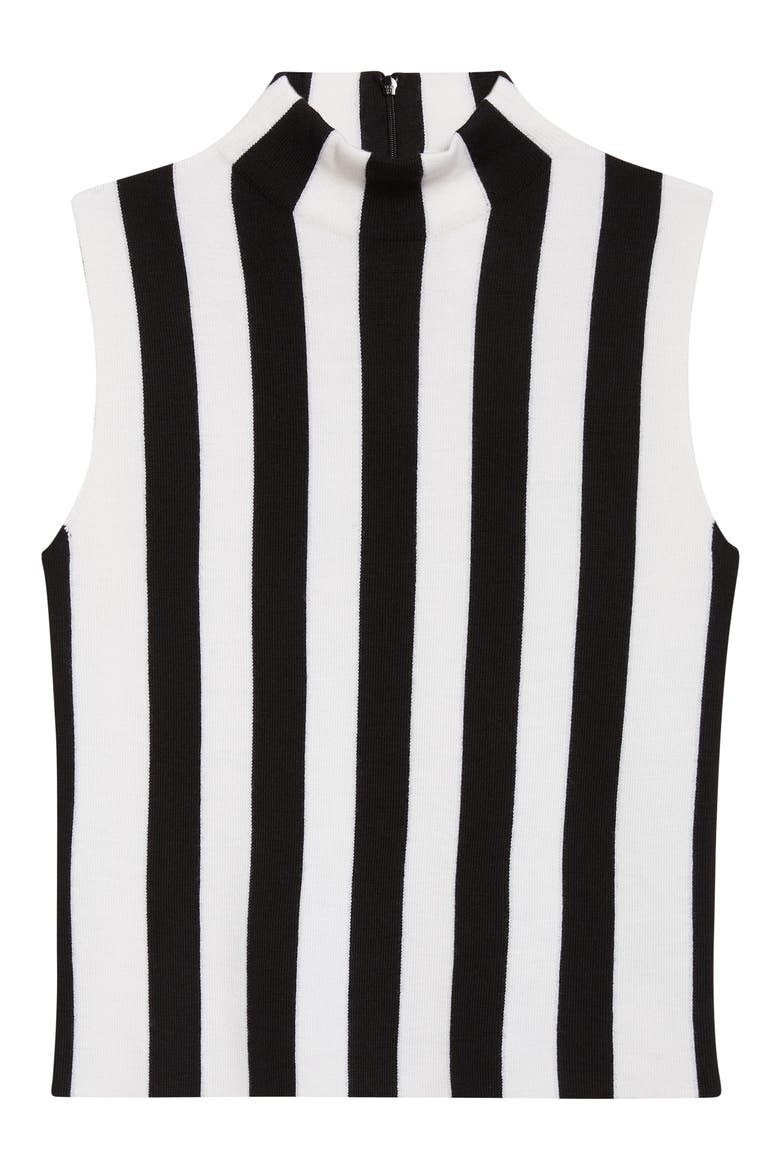 Stripe Virgin Wool Knit Tank, Alternate, color, BLACK-CREAM