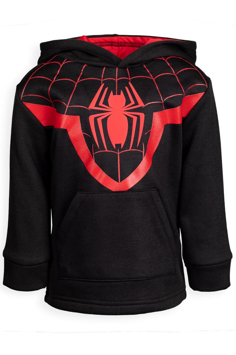 Spider-Man Cosplay Fleece Hoodie, Main, color, Black Miles Morales