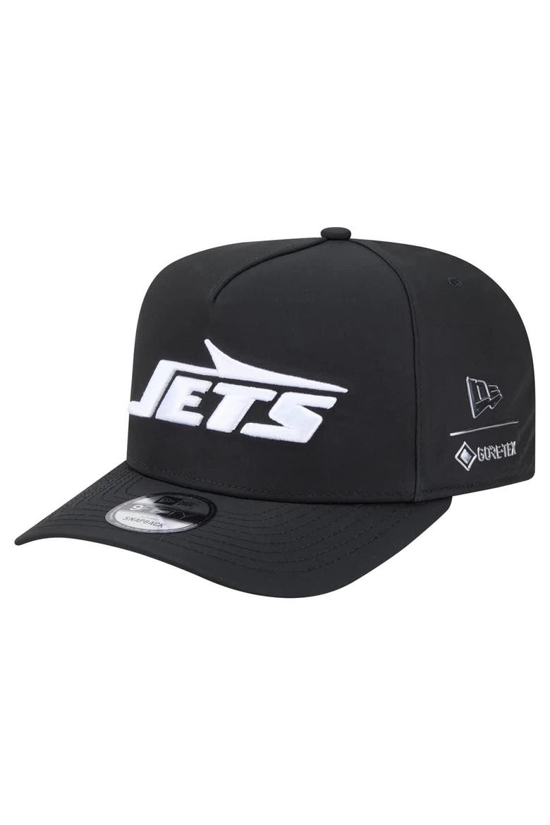 Men's New Era  Black New York Jets Gore-Tex A-Frame 9FIFTY Adjustable Hat, Main, color, Black