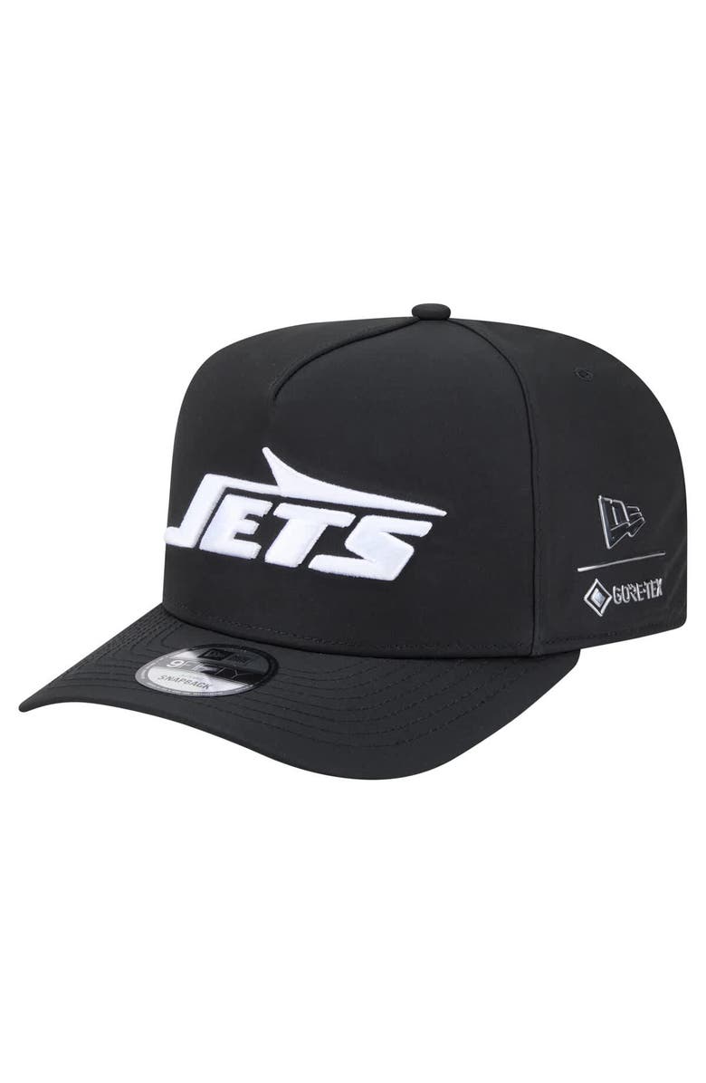 New Era Men's New Era Black New York Jets Gore-Tex A-Frame 9FIFTY Adjustable Hat, Main, color, Black