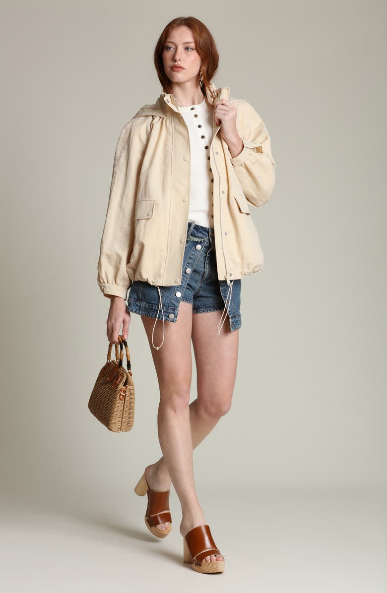 Avec Les Filles Balloon Bomber Jacket, Alternate, color, Ivory