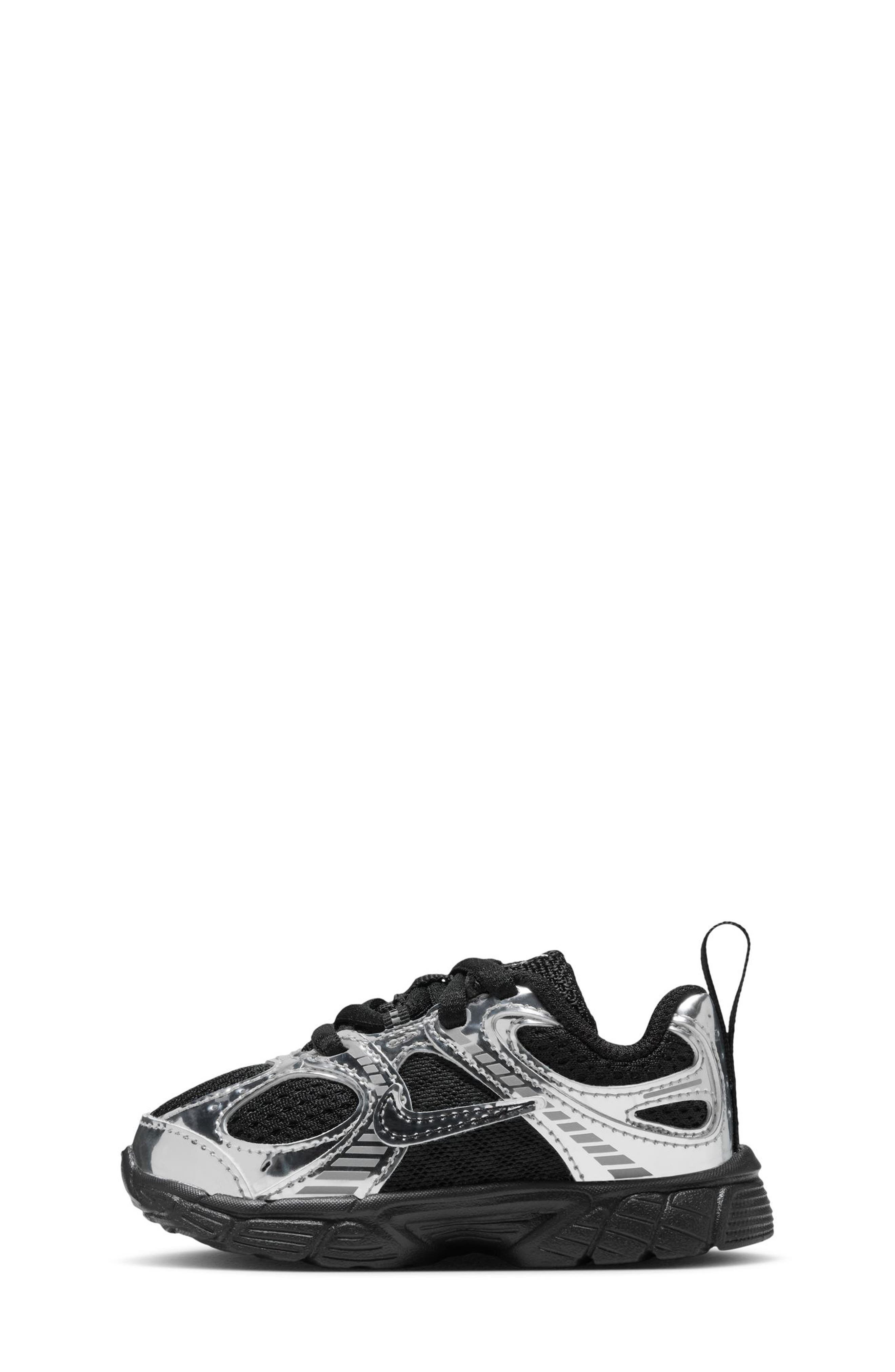 Kids' V5 RNR Shine Sneaker, Alternate, color, BLACK/ METALLIC SILVER