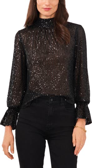 1.STATE Drape Back Sequin Top | Nordstromrack
