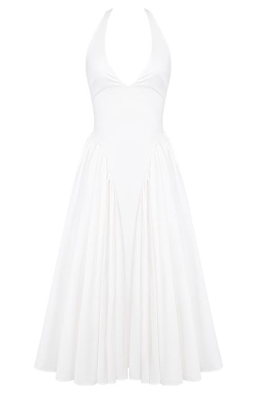 HOUSE OF CB HOUSE OF CB MARILYN GINGHAM HALTER MIDI SUNDRESS 